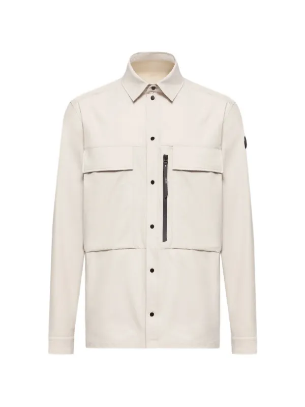 Moncler Zip-up Shirt Jacket in Neutrals