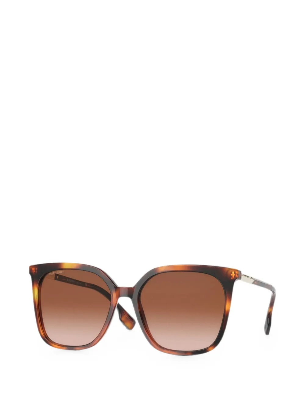 Burberry Eyewear Zonnebril met vierkant montuur en schildpadschild design Bruin