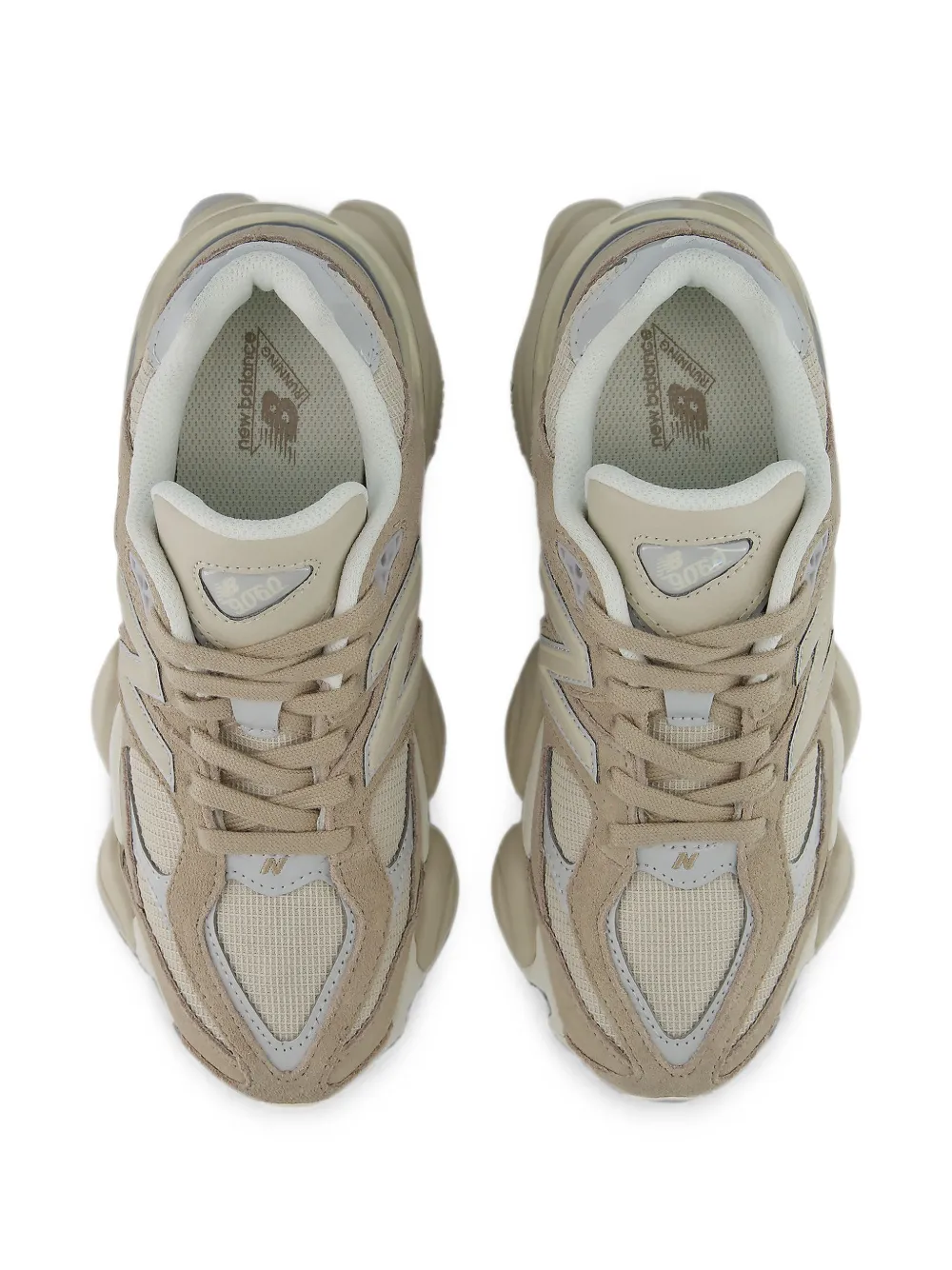 New Balance 9060 mesh-panelled sneakers Beige