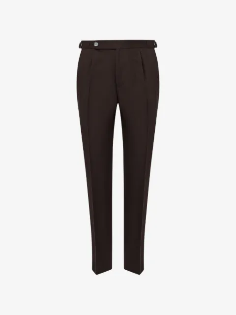 BOSS pleated side-adjuster trousers