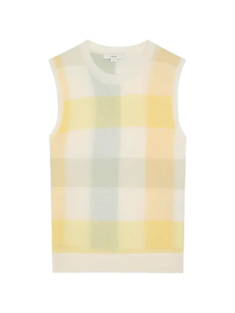 Vince check-pattern sleeveless sweater
