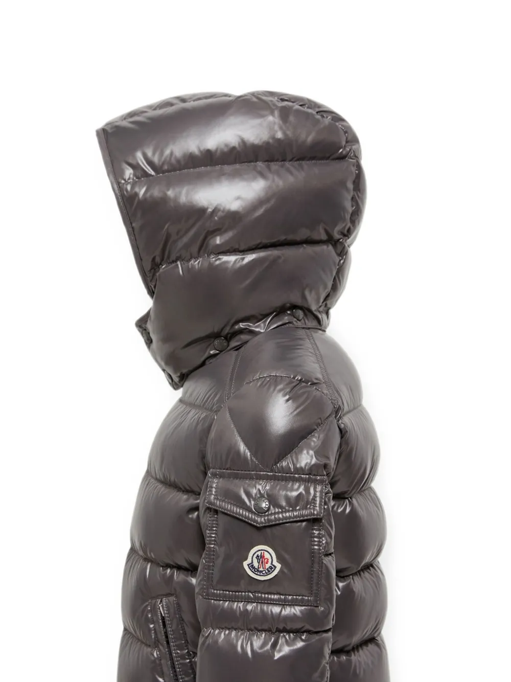 Moncler Enfant Moncler Maya gewatteerd jack met capuchon Grijs