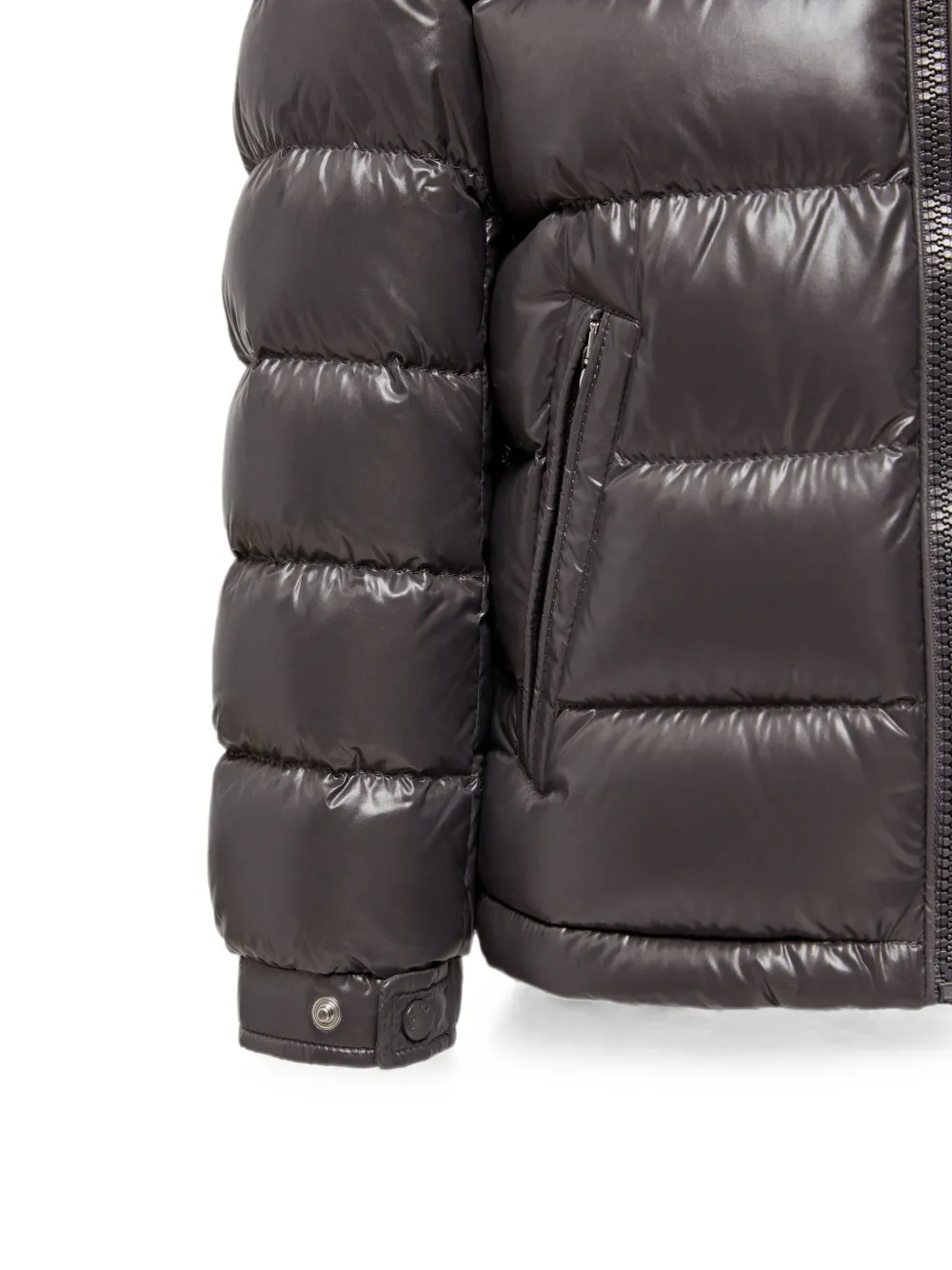 Moncler Enfant Moncler Maya gewatteerd jack met capuchon Grijs