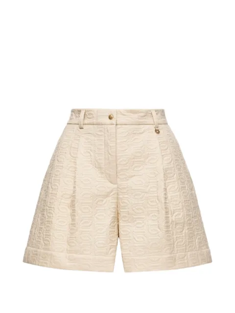 Moncler leather logo shorts