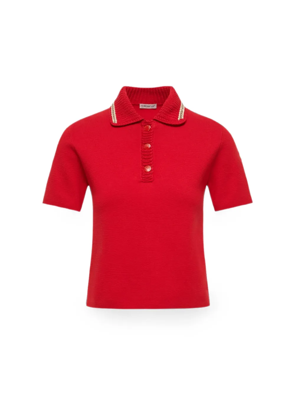 Moncler Poloshirt met contrasterende afwerking Rood
