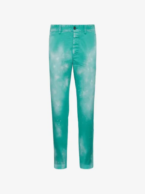 DSQUARED2 pantalon à effet taches de peinture en sergé