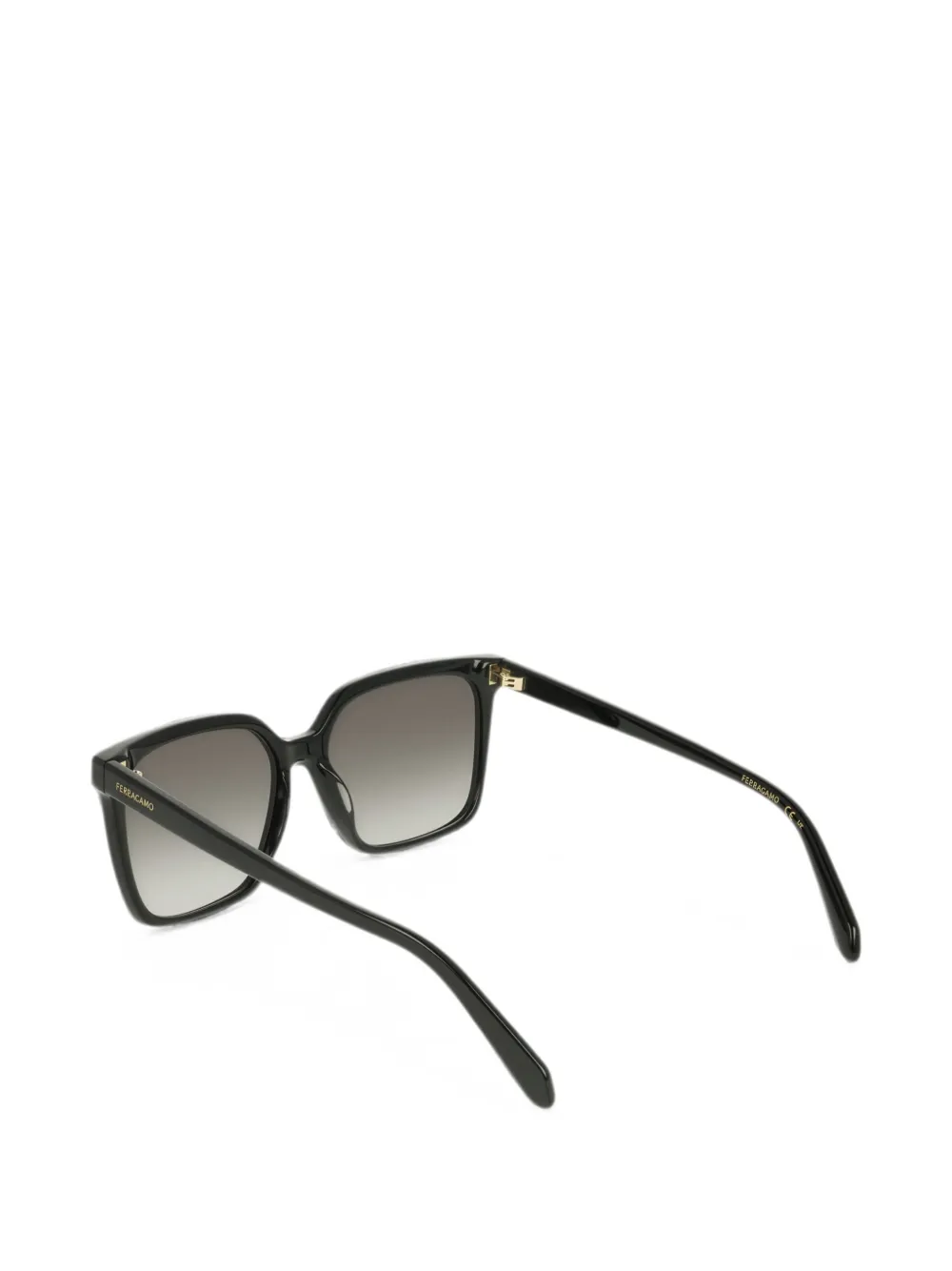 Ferragamo Eyewear Zonnebril met vierkant montuur Zwart