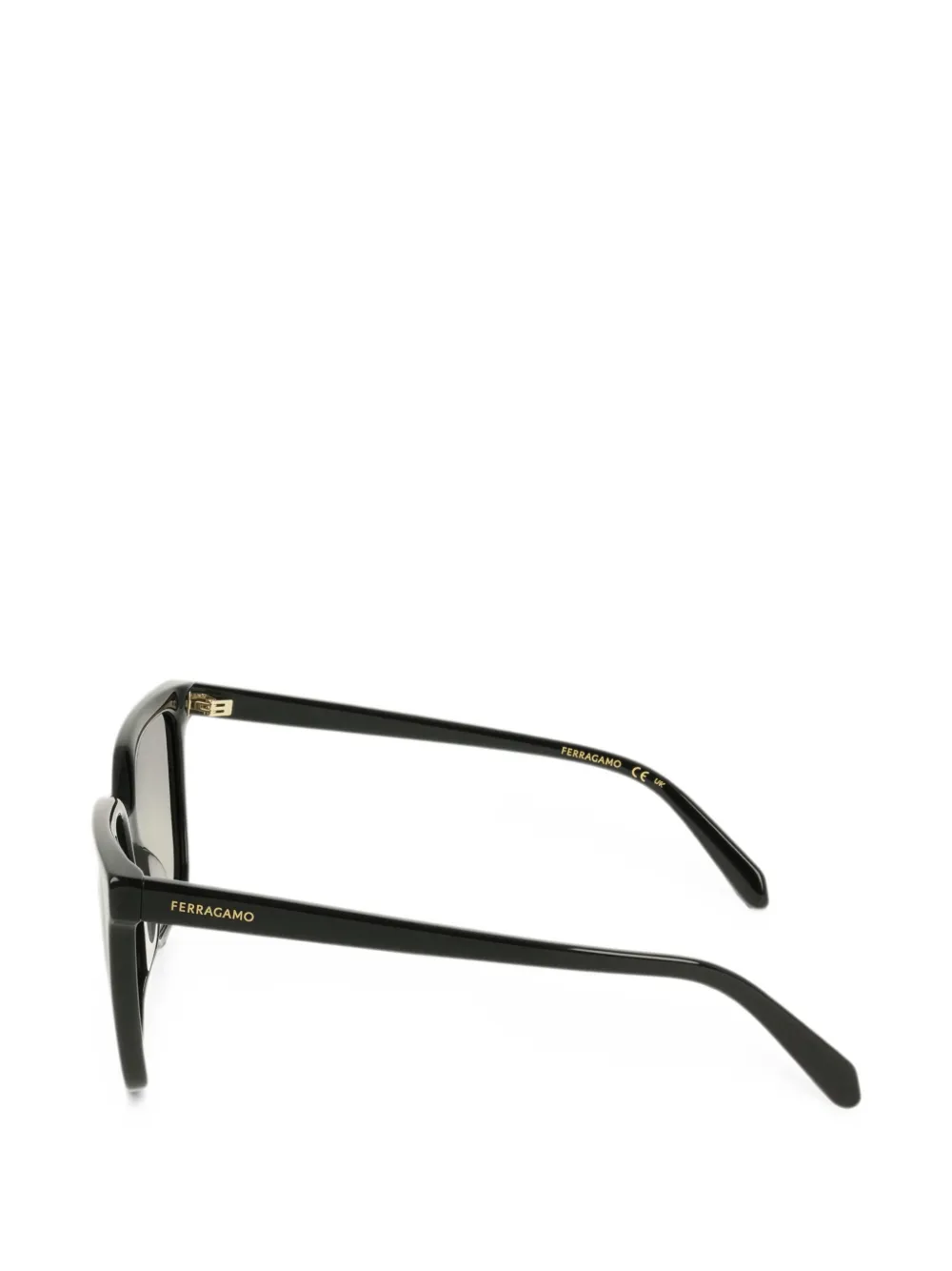 Ferragamo Eyewear Zonnebril met vierkant montuur Zwart