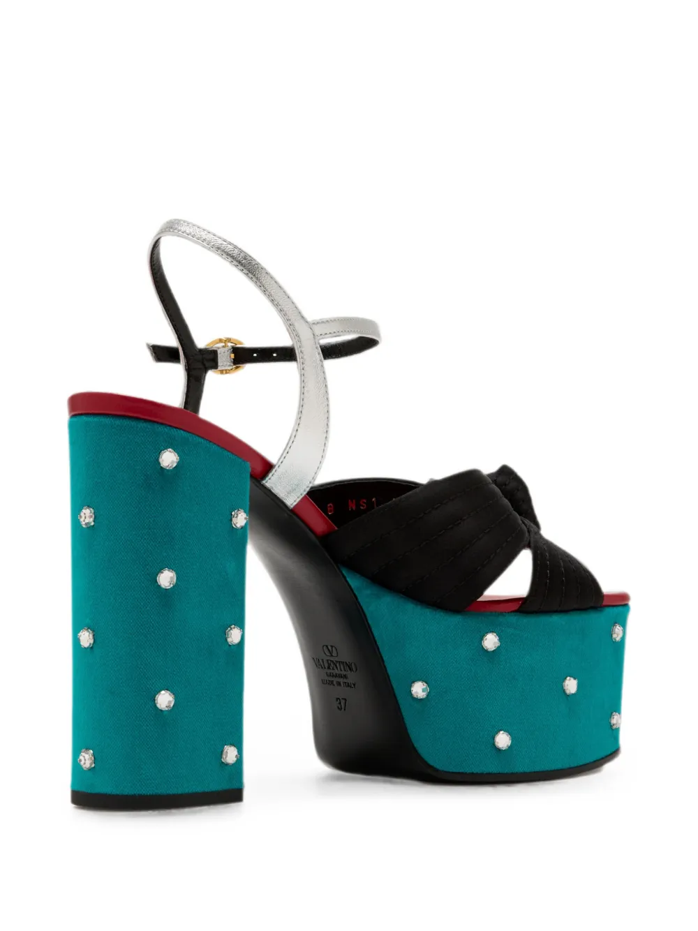 Valentino Garavani VLogo Signature crystal-embellished sandals Zwart