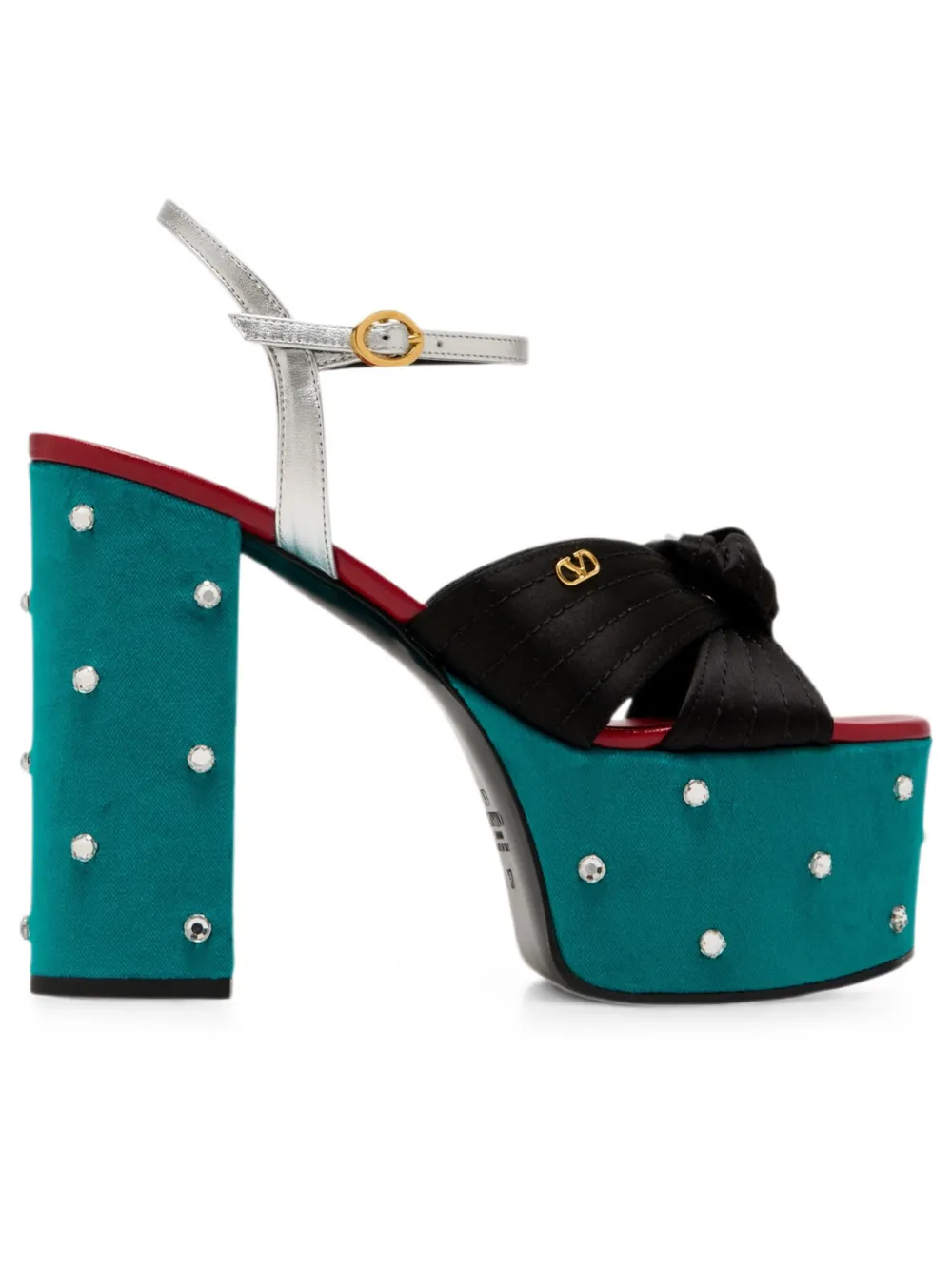 Valentino Garavani VLogo Signature crystal-embellished sandals Zwart
