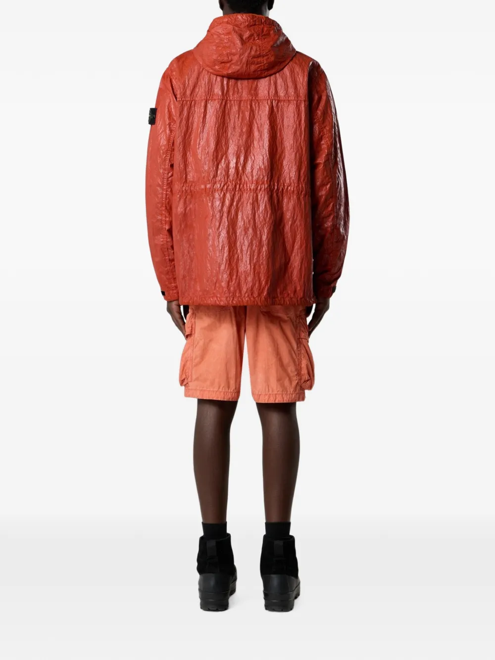 Stone Island Q100027 Slick Tela-TC nylon jack Oranje