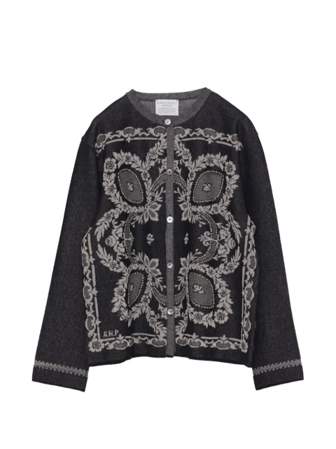 Antipast floral-intarsia cardigan