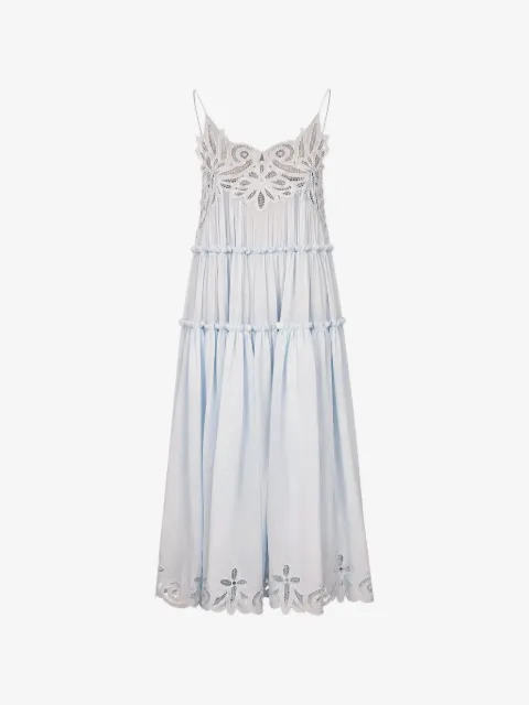 Ulla Johnson Filippa lace-appliqué silk maxi dress
