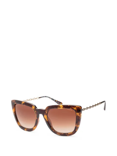 Coach tortoiseshell-effect chain-link sunglasses