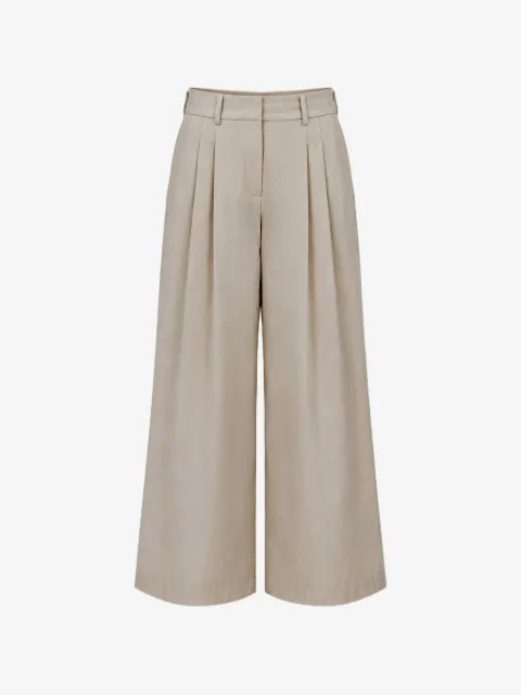 Moorer Rumy pleated wide-leg trousers