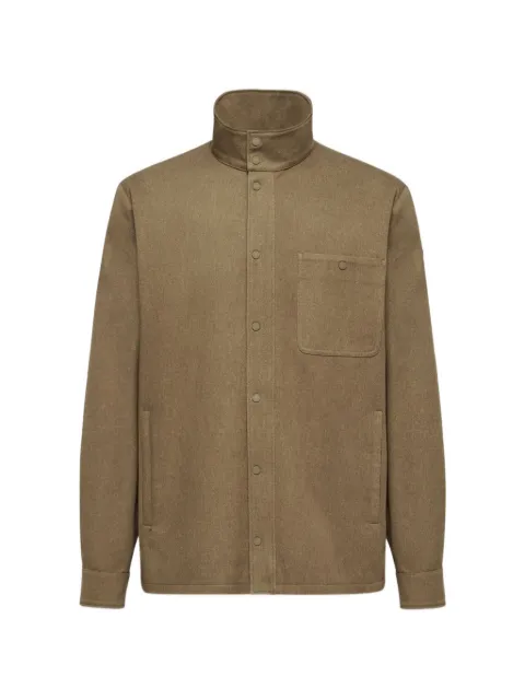 Moncler leather logo cotton jacket