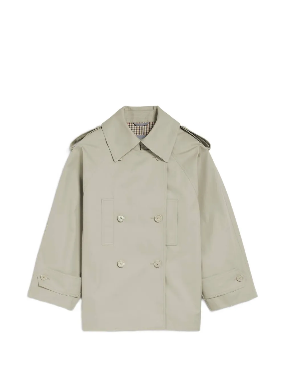 Balenciaga Trenchcoat met dubbele rij knopen Grijs