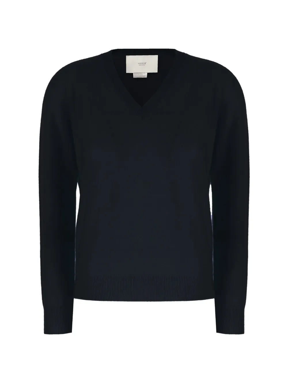 Vanisè V-neck ribbed-trim sweater - Blau