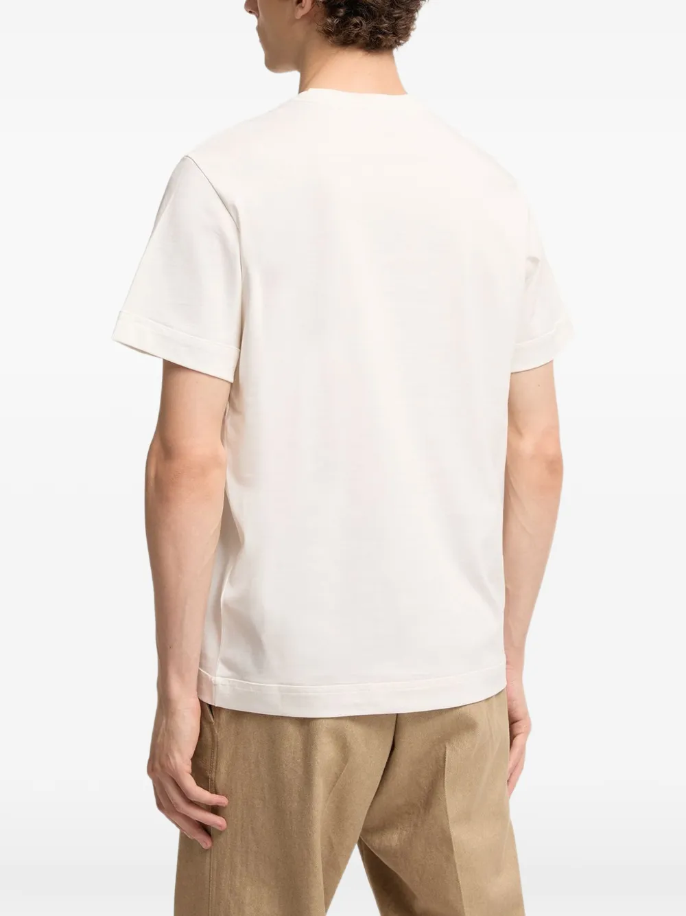 Moncler Katoenen T-shirt met logo Wit