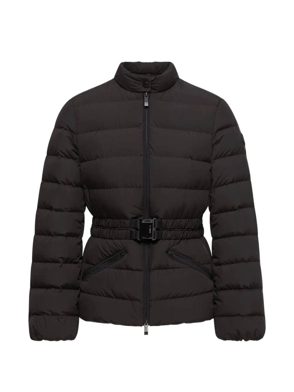 Moncler Esthetique donsjack met ceintuur Zwart
