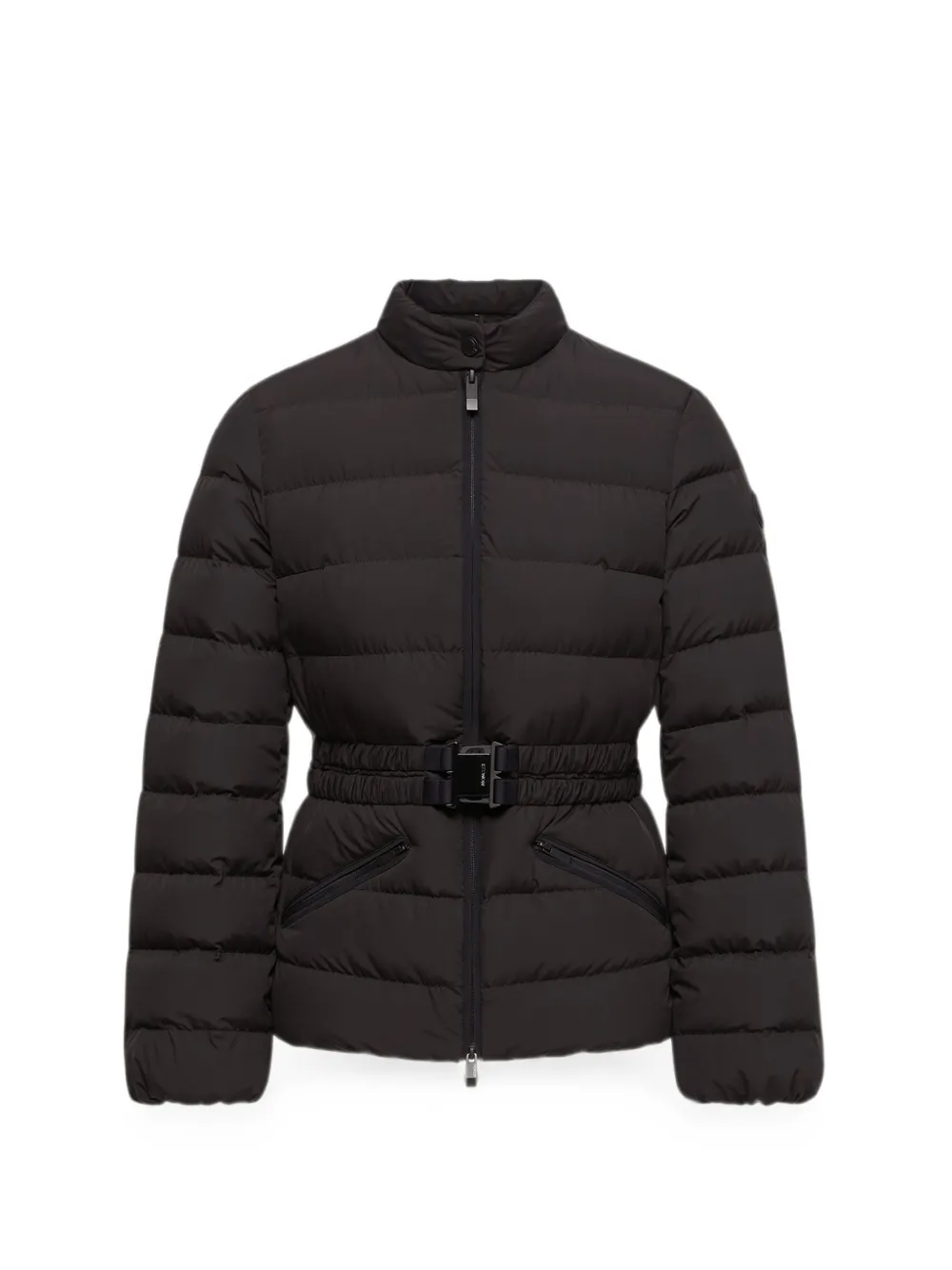 Moncler Esthetique donsjack met ceintuur Zwart