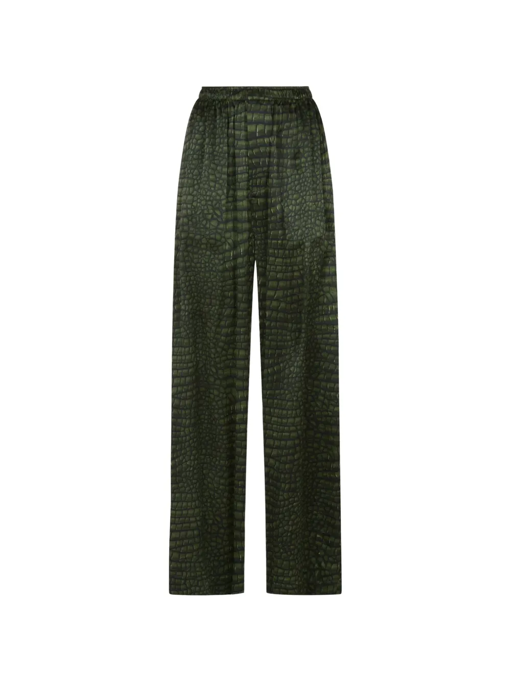 Balenciaga crocodile-effect trousers - Verde
