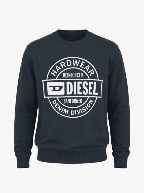 Diesel sudadera con cuello redondo y logo estampado