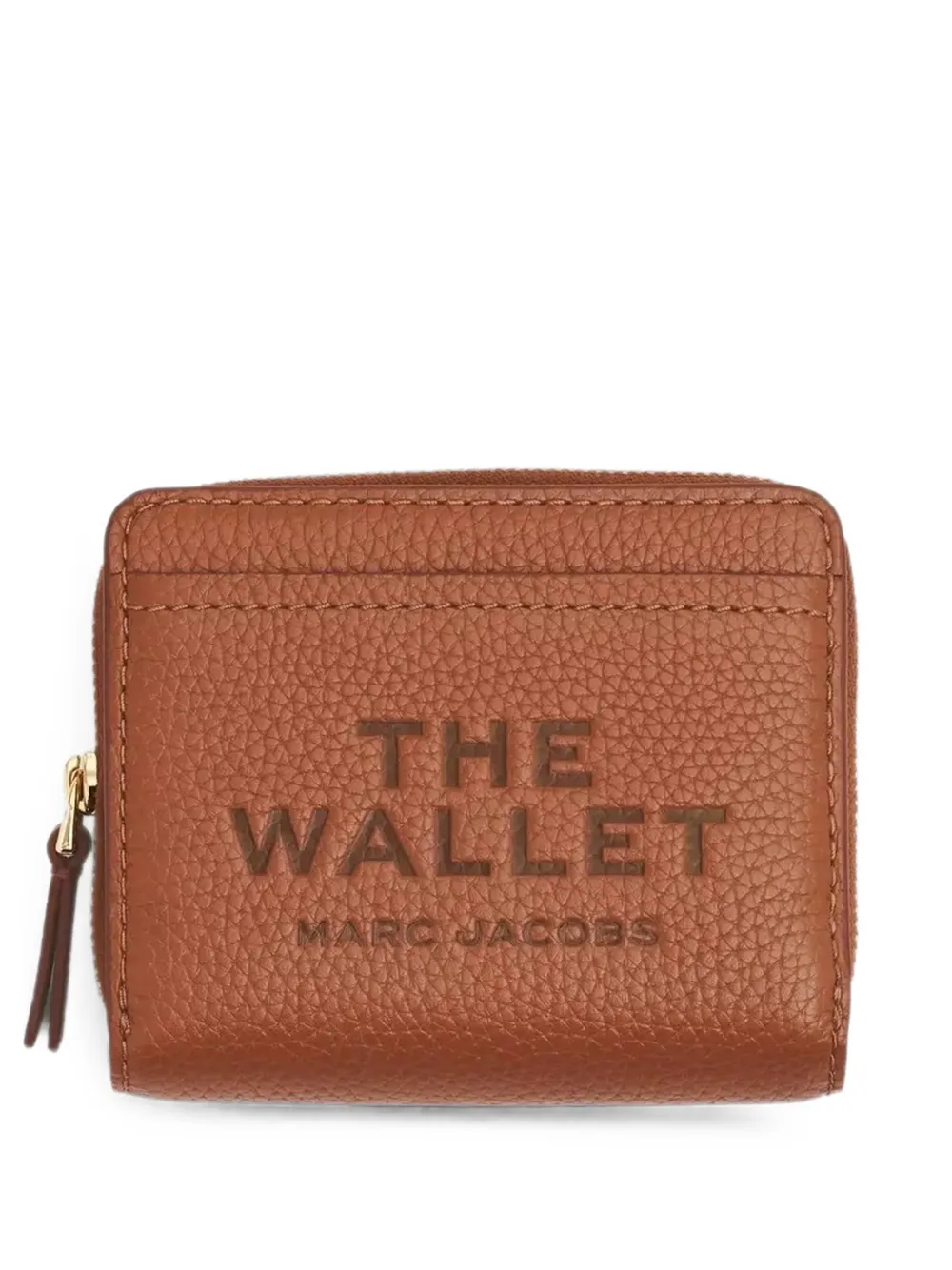 Marc Jacobs logo-motif grained-leather wallet - Marrone