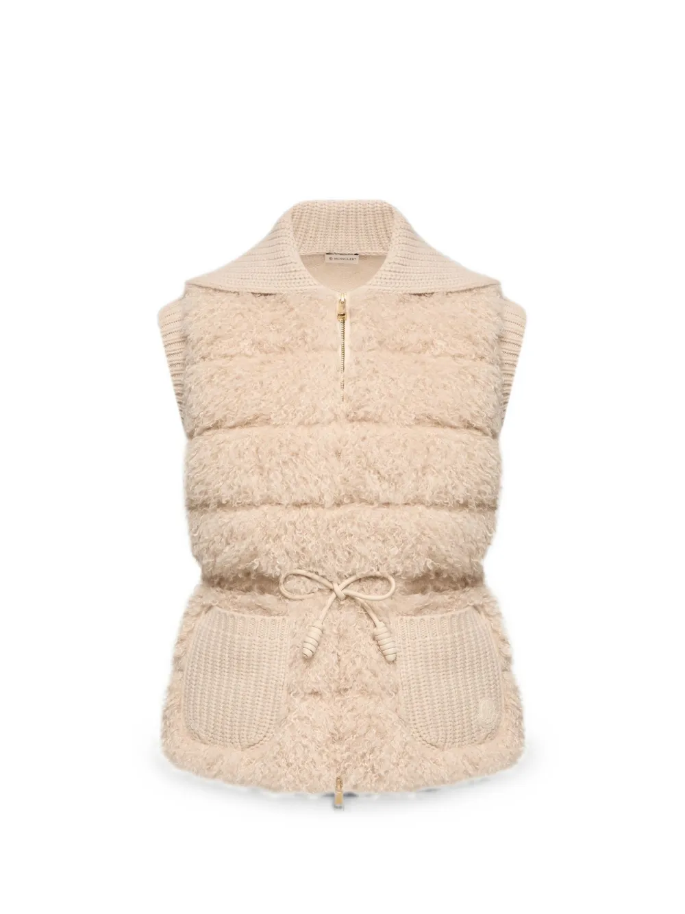 Moncler Bodywarmer van wol- en kasjmierblend Beige