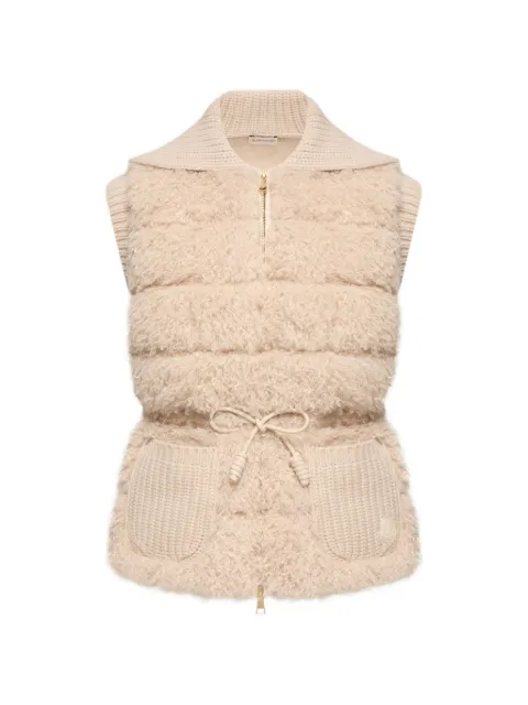 Moncler quilted shearling-effect vest