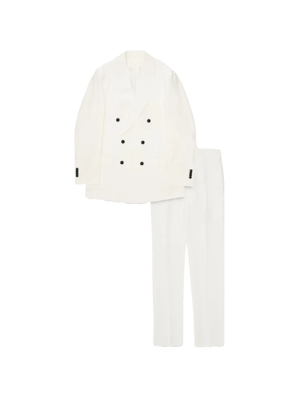 Fortela double-breasted peak-lapel suit - Bianco