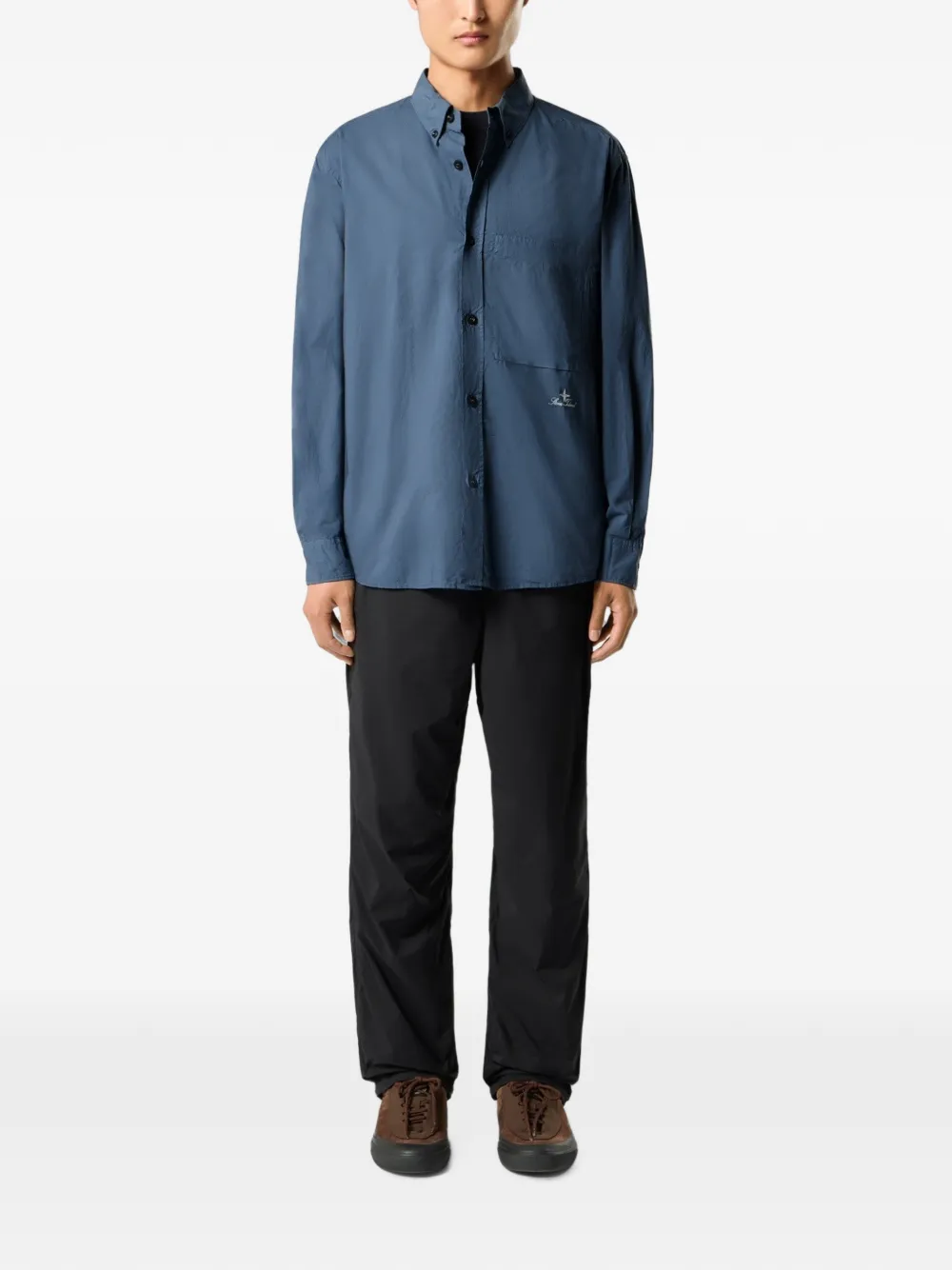 Stone Island 1100002 Tela Paracadute biologisch katoenen jack Blauw