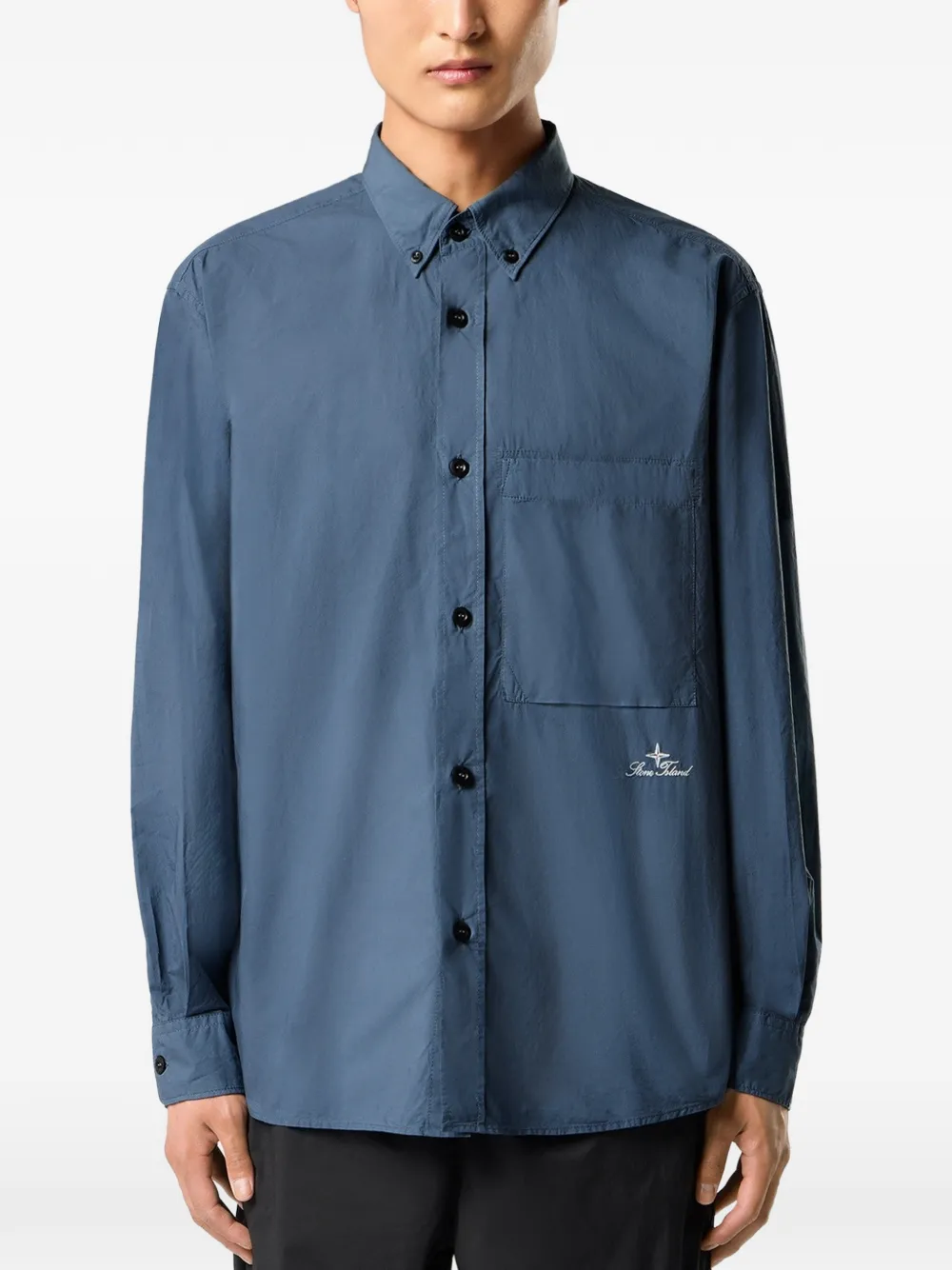 Stone Island 1100002 Tela Paracadute biologisch katoenen jack Blauw