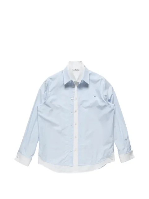 Acne Studios layered poplin button-up shirt