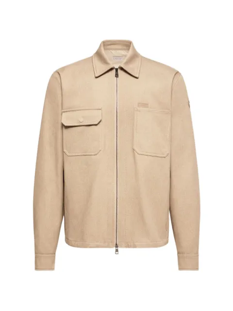 Moncler zip-up chest-pocket shirt jacket