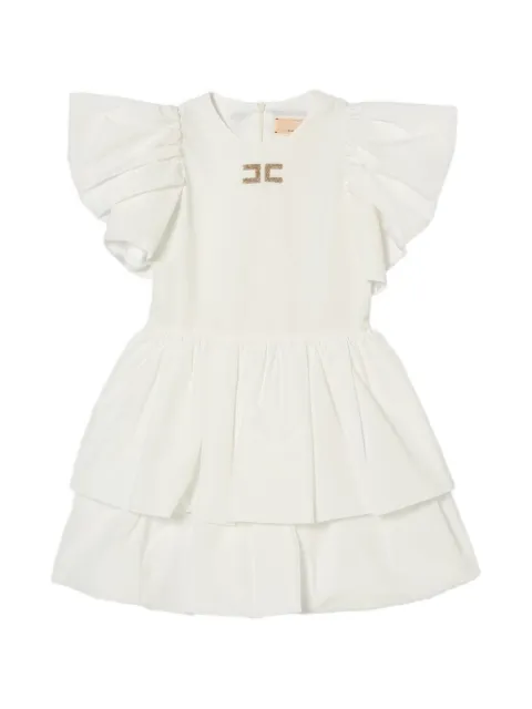 Elisabetta Franchi Kids Gestuftes Kleid mit Rüschen