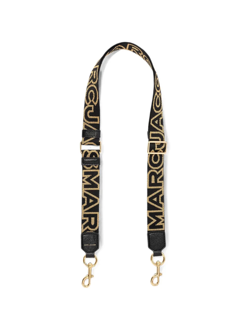 Marc Jacobs The Thin Outline Logo Webbing bag strap - Nero