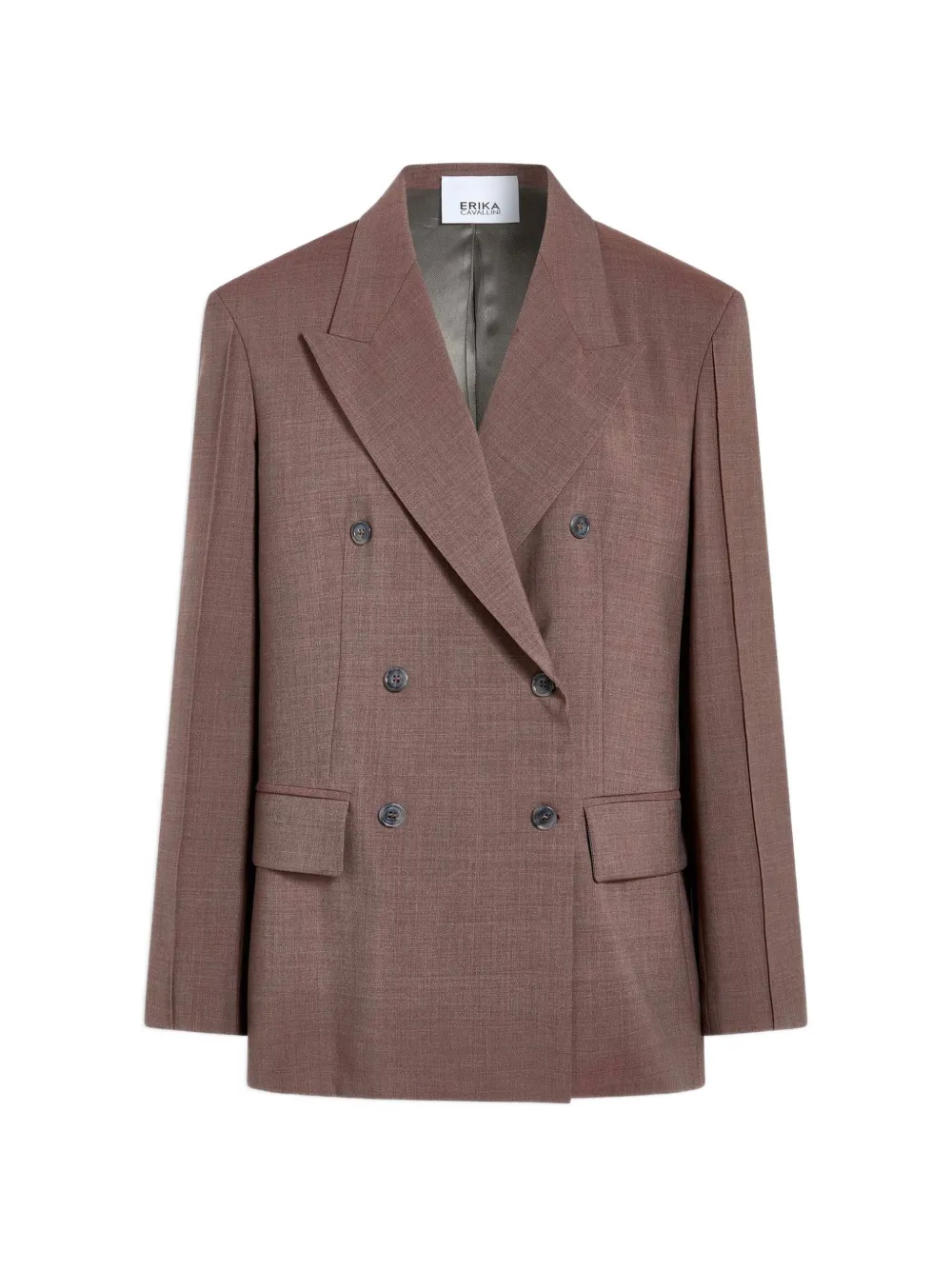 Erika Cavallini double-breasted peak-lapel blazer - Marrone