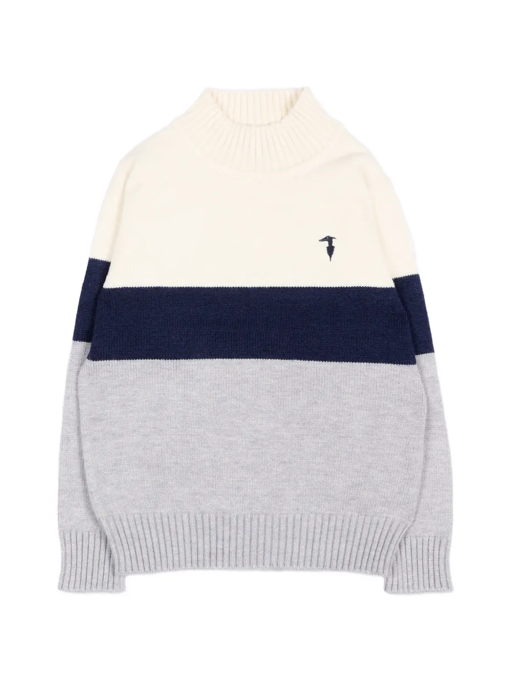 TRUSSARDI JUNIOR colour-block sweater - Grigio