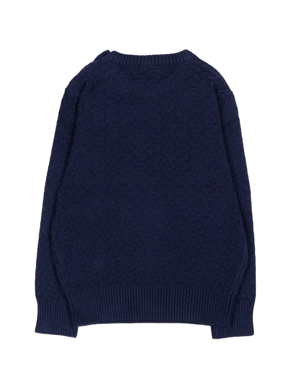 TRUSSARDI JUNIOR Kabelgebreide trui met knoopsluiting Blauw
