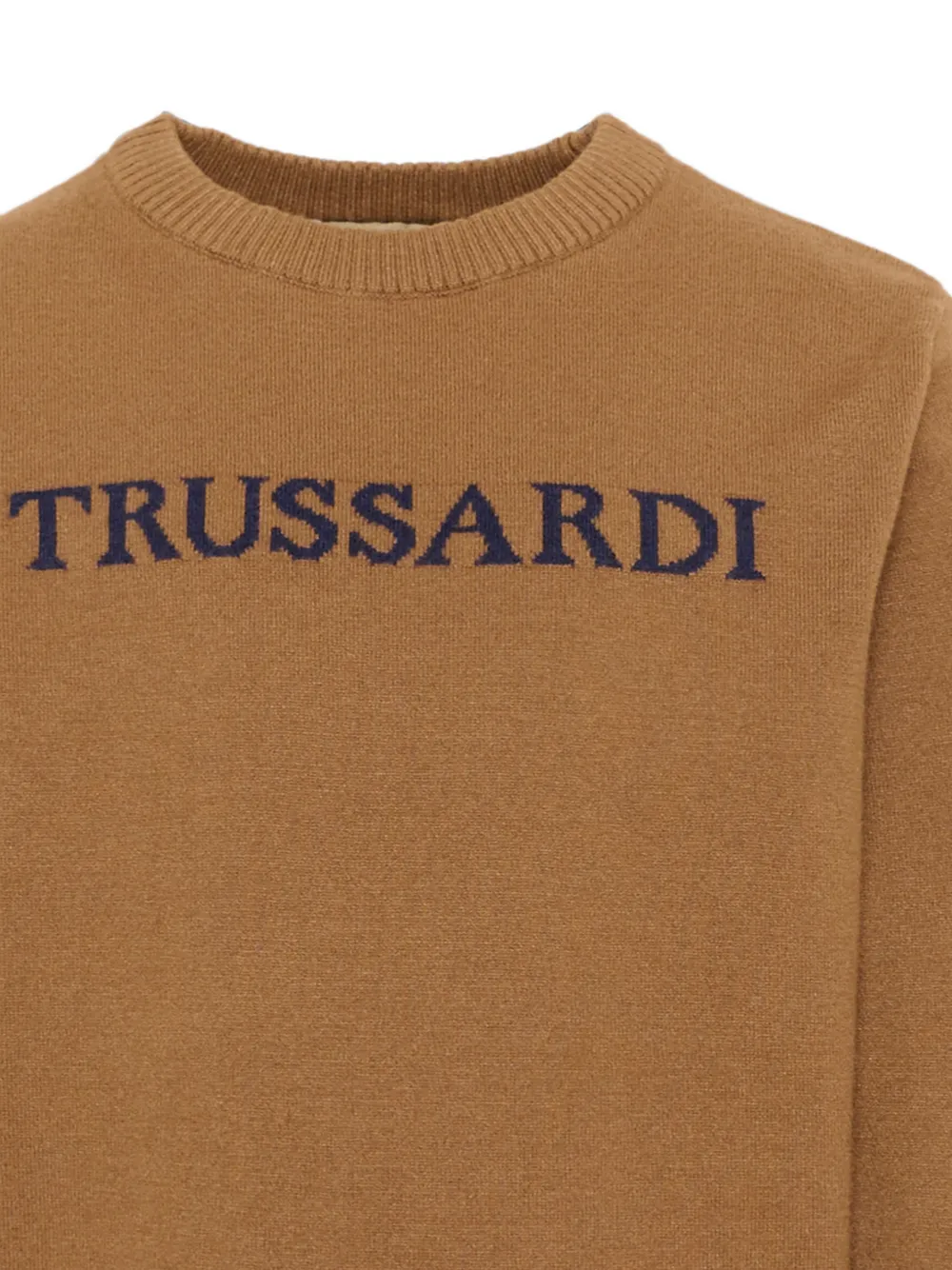 TRUSSARDI JUNIOR Trui met intarsia logo Bruin