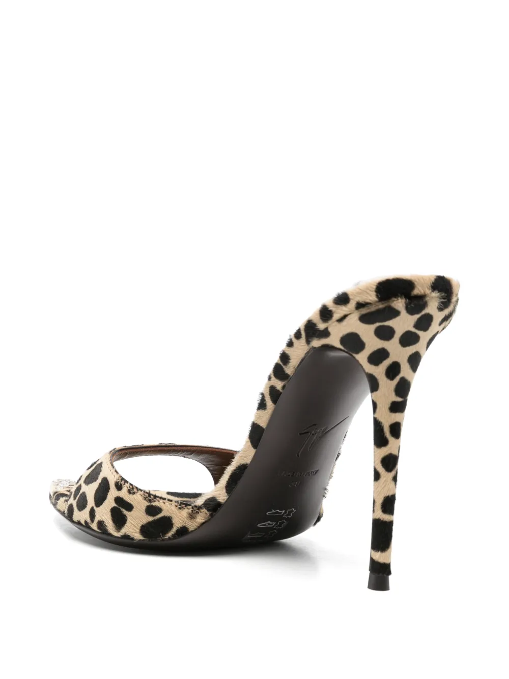 Giuseppe Zanotti Sandalen verfraaid met kristallen en luipaardprint Beige