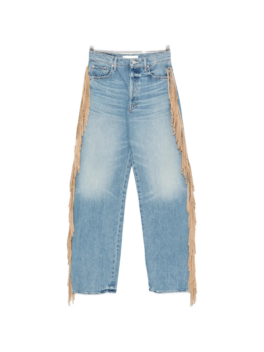 MOTHER fringe-trim jeans - Blau