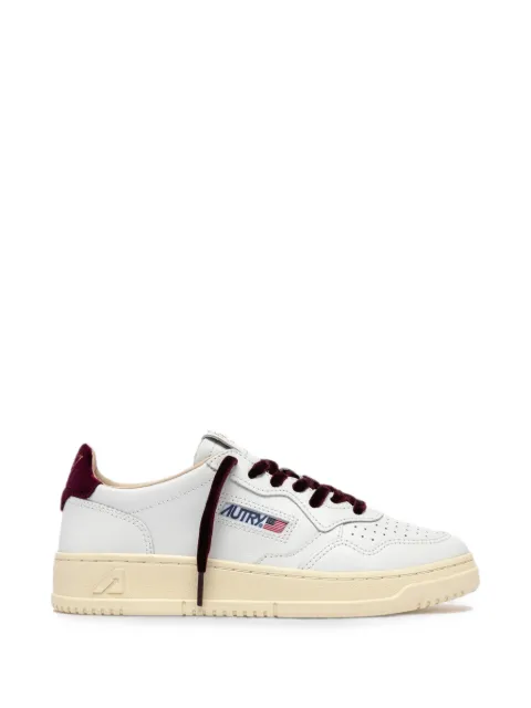 Autry velvet-trim leather sneakers