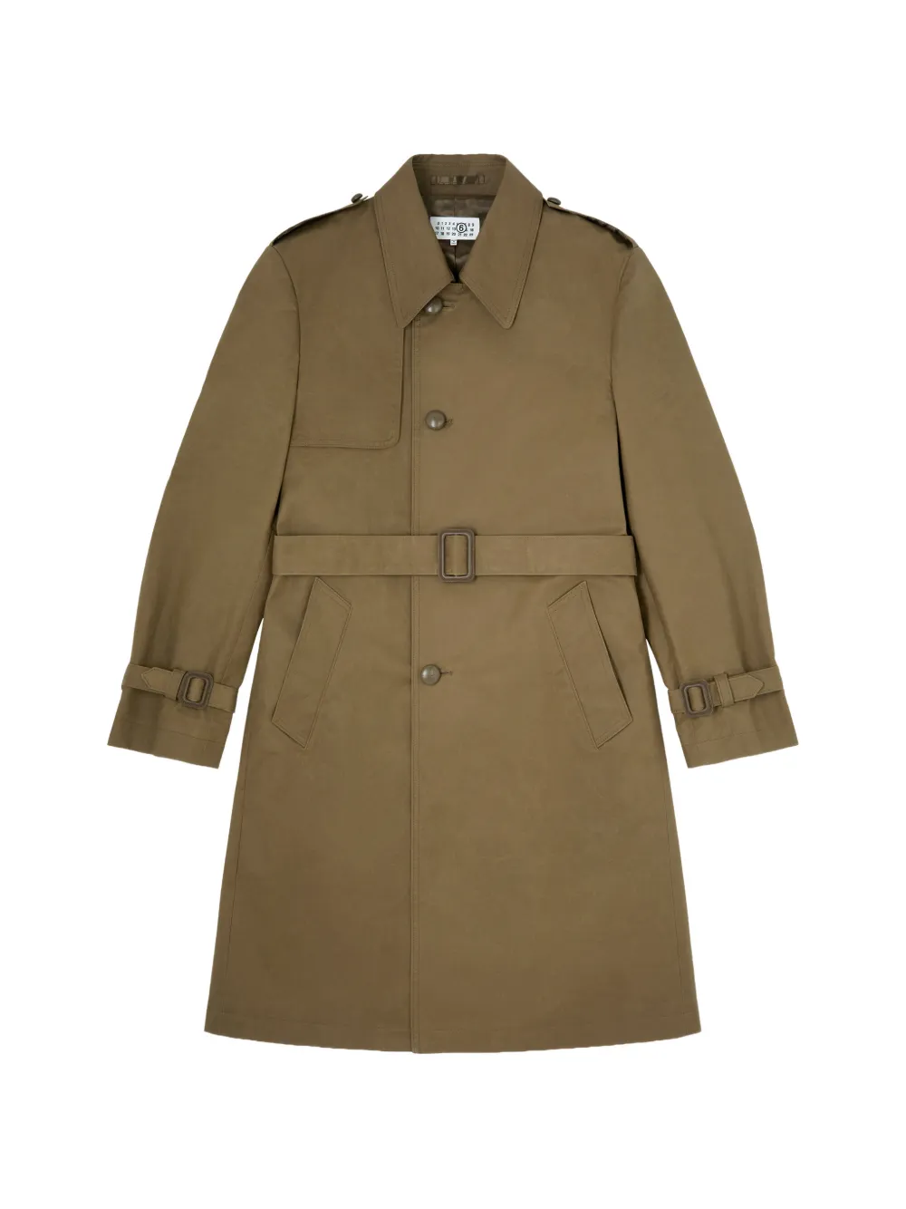 MM6 Maison Margiela coated cotton trench coat - Grün