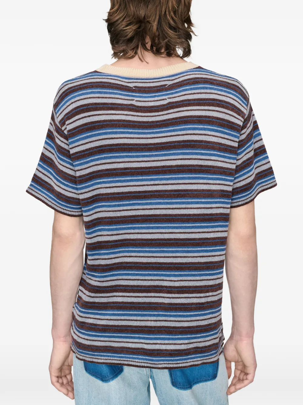 Maison Margiela Gestreept T-shirt Blauw