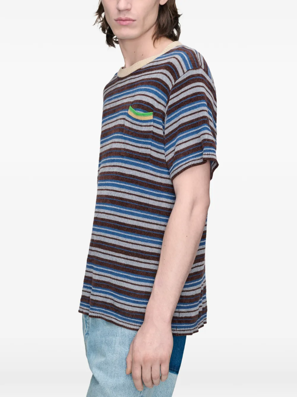 Maison Margiela Gestreept T-shirt Blauw