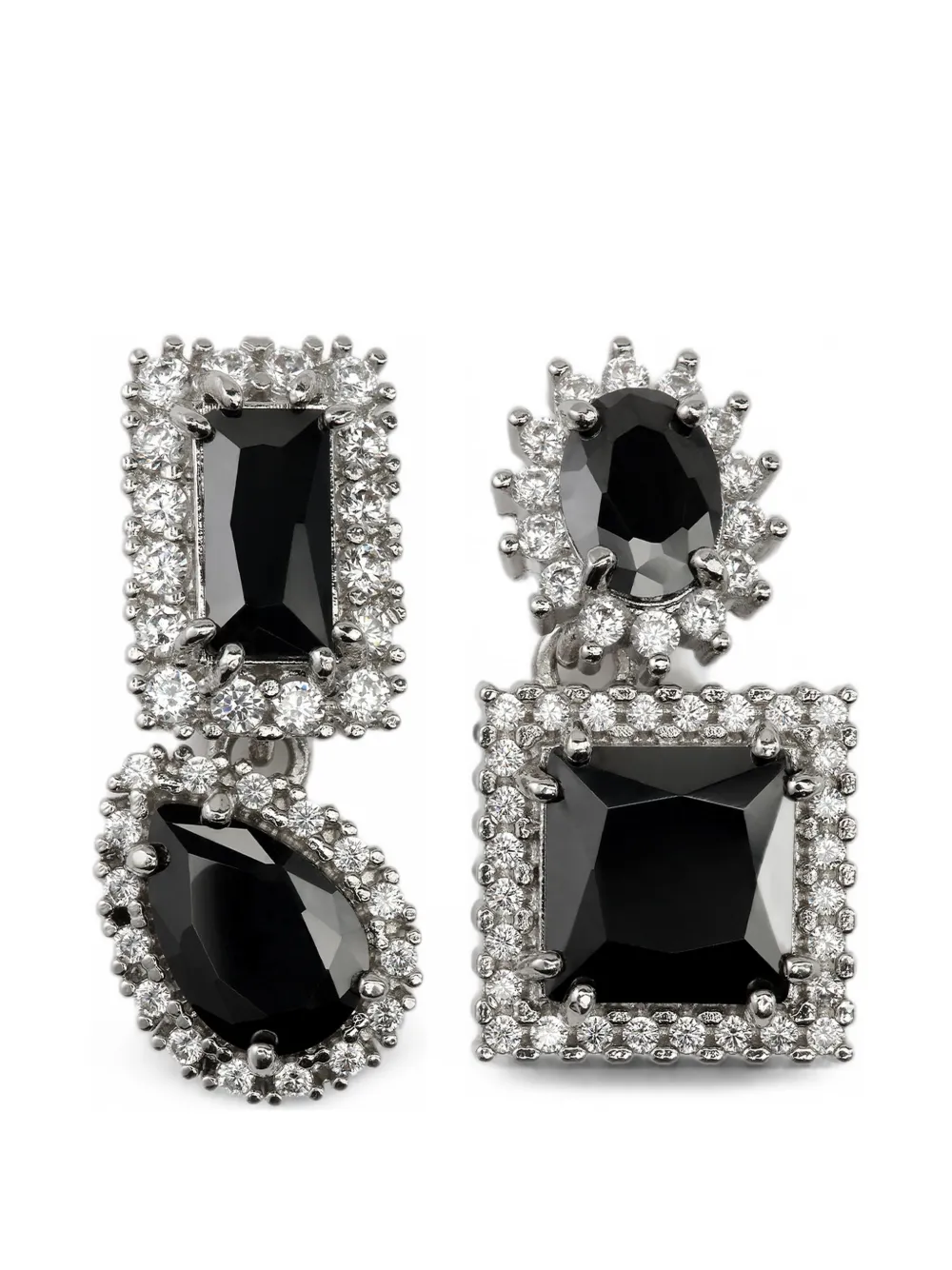 Maison Margiela cluster drop earrings - Argento