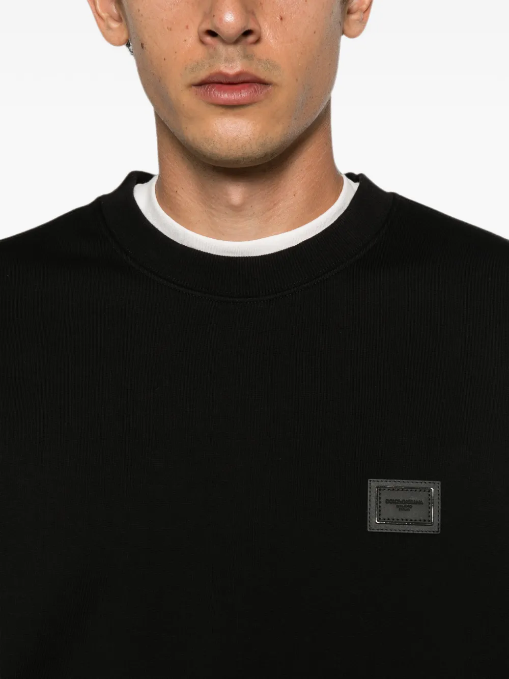 Dolce & Gabbana Sweater met logoplakkaat Zwart
