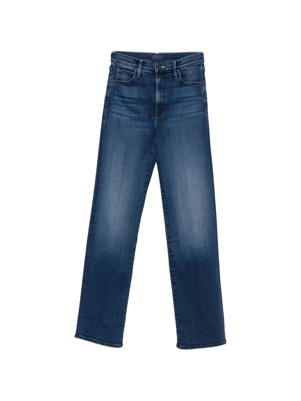 MOTHER Kick It zip-up straight-leg jeans - Blu